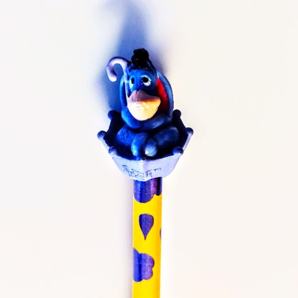 DISNEY (Winnie the Pooh) EEYORE Embroidered Glasses Case, Key Chain, Pencil SET - Picture 12 of 16